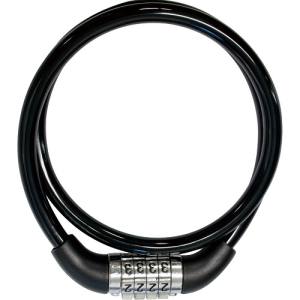 ジェイ＆シー J&C ワイヤー錠 8mm×600mm ブラック JC-029W