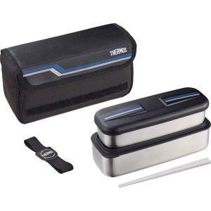 サーモス THERMOS サーモス DSD-1104W フレッシュランチボックス 1100ml ラインブラック THERMOS