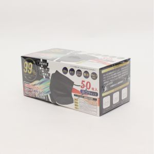 ヒロコーポレーション ヒロコーポレーション 高機能99％カットカラー不織布マスク BK 50P