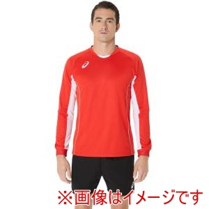 アシックス asics アシックス 2053A215 ゲームプラシャツ 長袖 ファイアリーレッド L