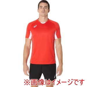 アシックス asics アシックス 2053A218 ゲームプラシャツ 半袖 ファイアリーレッド 2XL