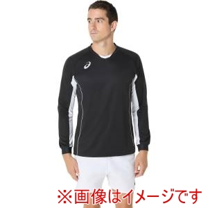 アシックス asics アシックス 2053A215 ゲームプラシャツ 長袖 PERFORMANCE BLACK/PINK GLO L