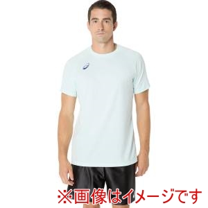 アシックス asics アシックス 2053A212 プラクティス半袖シャツ 背面ビックロゴ スーシングシー L