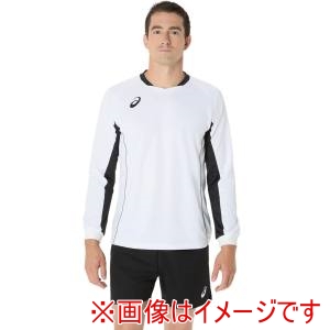 アシックス asics アシックス 2053A215 ゲームプラシャツ 長袖 ブリリアントホワイト S