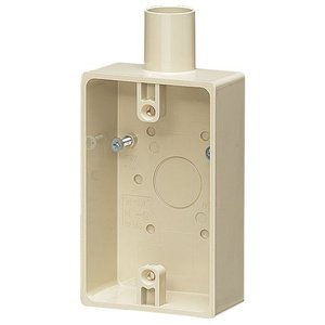 未来工業 ミライ 未来工業 SW1-22J 露出スイッチボックス 1ヶ用 1方出 適合管VE16 22 ベージュ 1個
