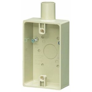 未来工業 ミライ 未来工業 SW1-28J 露出スイッチボックス 1ヶ用 1方出 適合管VE22 28 ベージュ 1個