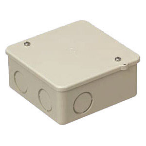 未来工業 ミライ 未来工業 PVK-ANJ PVKボックス 中形四角浅型 ノック付 ベージュ 1個