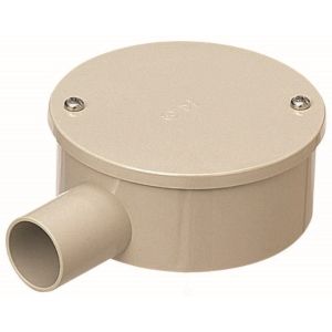 未来工業 ミライ 未来工業 PVM16-1KJ ビニル電線管付属品 ボックス  露出用丸形ボックス カブセ蓋  1方出