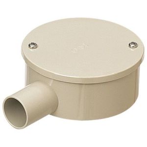 未来工業 ミライ 未来工業 PVM14-1KJ ビニル電線管付属品 ボックス 露出用丸形ボックス カブセ蓋 1方出