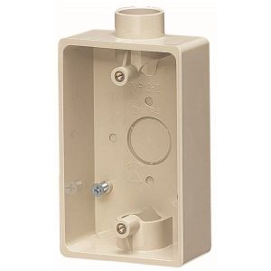 未来工業 ミライ 未来工業 PVR16-2J 露出スイッチボックス 1 2方出兼用 適合管VE14 16 ベージュ 1個