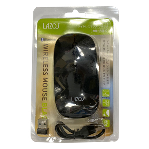 Lazos Lazos L-BTM-B Bluetooth5.1 薄型マウス ブラック