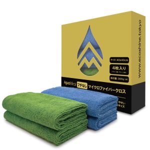 エコシャイン エコシャイン AguaMiraiマイクロファイバークロス 40×40cm ブルー2枚+グリーン2枚