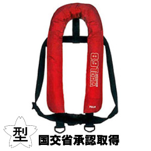 ラムセス Lamses ラムセス LAMSES 自動膨張式救命具ベストタイプ レッド LJ-1877