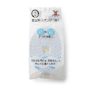 猫壱 neco ichi 猫壱 ヌルヌル汚れも洗剤なしでキレイに落とす食器用スポンジ 1個入り