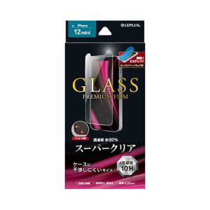 MSソリューションズ LEPLUS MSソリューションズ iPhone 12 mini GLASS PREMIUM FILM ケース干渉しにくい スーパークリア LP-IS20FG