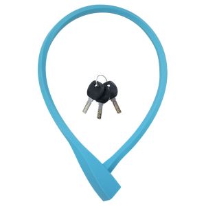 TS BIKE やわらかシリコンロック 10mm×60cm ブルー DM-01