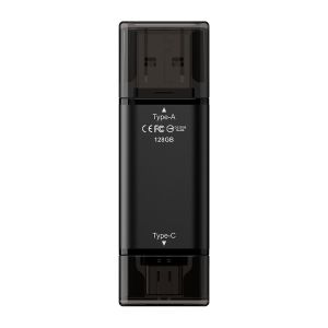 チーム Team チーム TX1MAX3128GB01 SSD 128GB USB-A & USB-C 3.2 Gen2 Memory Pen 1000MB/s 700MB/s