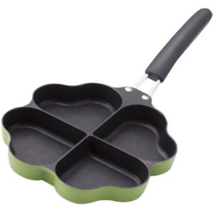 杉山金属 杉山金属 IH対応 しあわせを呼ぶ 四葉のフライパン グリーン KS-2813