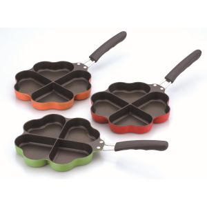 杉山金属 杉山金属 IH対応 しあわせを呼ぶ 四葉のフライパン オレンジ KS-2814