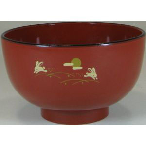 アサヒ興洋 アサヒ興洋 お椀 洗浄椀 京型 はねうさぎ 朱