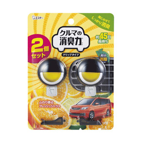 エステー ST クルマの消臭力 クリップタイプ 2個セット シトラス 16034
