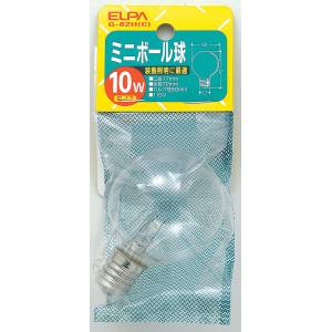 朝日電器 エルパ ELPA エルパ G-82H C 白熱電球 ミニボール球 E17口金 110V 10W形 50mm径 クリア ELPA 朝日電器