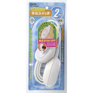 朝日電器 エルパ ELPA エルパ WTS-200B W 手元スイッチコード 2m ELPA 朝日電器