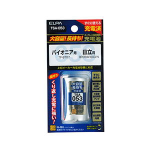 朝日電器 エルパ ELPA エルパ TSA-053 大容量長持ち充電池 ELPA 朝日電器