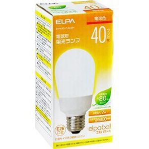 朝日電器 エルパ ELPA エルパ EFA10EL/7-A042H 電球形蛍光灯A形 40W形 ELPA 朝日電器