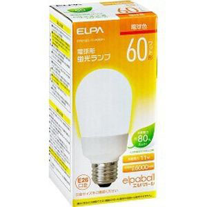 朝日電器 エルパ ELPA エルパ EFA15EL/11-A062H 電球形蛍光灯A形 60W形 ELPA 朝日電器