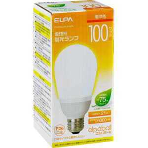 朝日電器 エルパ ELPA エルパ EFA25EL/21-A102H 電球形蛍光灯A形 100W形 ELPA 朝日電器