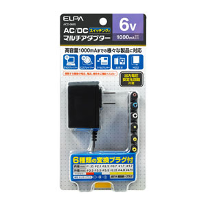 朝日電器 エルパ ELPA エルパ ACD-060S AC-DCマルチアダプター 6V ELPA 朝日電器