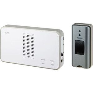 朝日電器 エルパ ELPA エルパ EWS-S5031 ワイヤレスチャイム押しボタンセット グレー ELPA 朝日電器