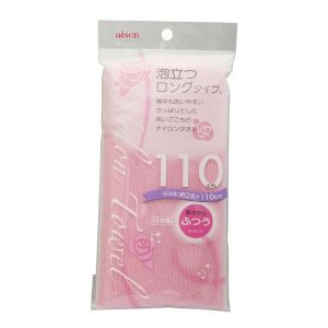 アイセン aisen アイセン ナイロンタオル 110cm ふつう ピンク N03