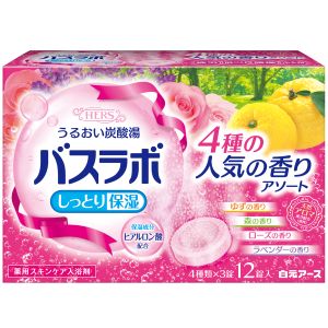 白元アース 白元アース HERSバスラボ 4種の人気の香りアソート 12錠入