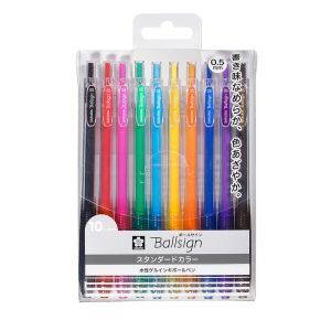 サクラクレパス SAKURA サクラクレパス GBR155-10 ボールサインノック0.5mm 10色セット