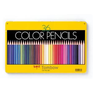 トンボ鉛筆 TOMBOW 色鉛筆 36色 缶入 NQ CB-NQ36C