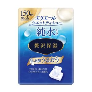 大王製紙 大王製紙 エリエール ウエットティシュー 純水タイプ 贅沢保湿ボックス つめかえ用 50枚×3個