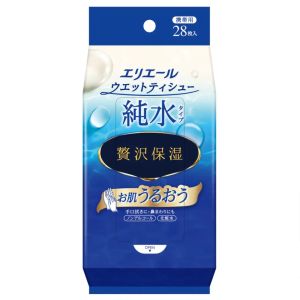 大王製紙 大王製紙 エリエール ウエットティシュー 純水タイプ 贅沢保湿 携帯用 28枚