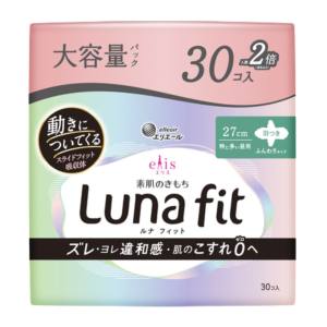 大王製紙 大王製紙 エリス 素肌のきもち ルナフィット 特に多い昼用 羽つき 27cm 30コ