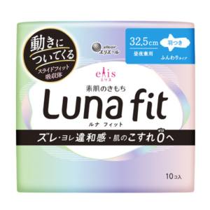 大王製紙 大王製紙 エリス 素肌のきもち ルナフィット 昼夜兼用 羽つき 32.5cm 10コ