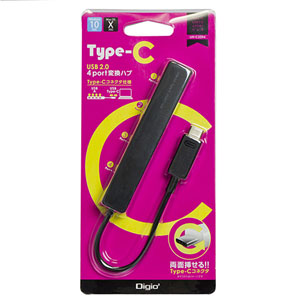 ナカバヤシ Nakabayashi ナカバヤシ UH-C2394BK TYPE-C4ポートUSB2.0ハブ ブラック