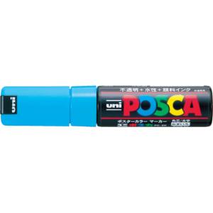三菱鉛筆 ユニポスカ 水性太字 水色 PC-8K