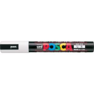 三菱鉛筆 ユニポスカ 中字 白 PC-5M