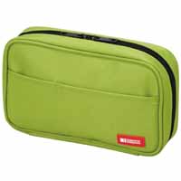 リヒトラブ LIHITLAB ペンケース ブックタイプ 黄緑 A-7551-6