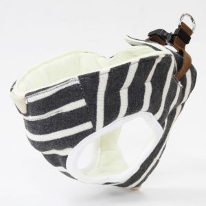 ペティオ Petio ペティオ 7歳からのやさしいハーネス ボーダー SS グレー