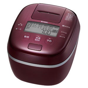タイガー TIGER タイガー TIGER JPI-X100-RX 圧力IHジャー炊飯器 炊きたて ご泡火炊き 5.5合炊き バーガンディ