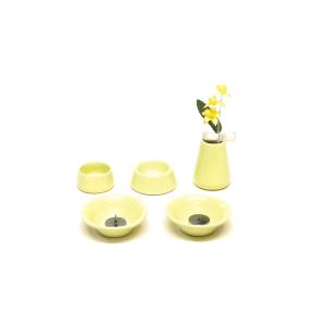 東京ローソク おもいでのあかし ペット 仏具 仏具8点セット 陶器 イエロー PMA00022