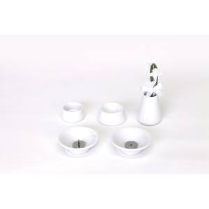東京ローソク おもいでのあかし ペット 仏具 仏具8点セット 陶器 ホワイト PMA00025