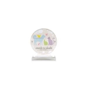 東京ローソク おもいでのあかし ペット 位牌 仏具 アクリル位牌 丸 H8.2cm PMA00027